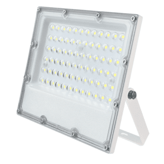 Led White Smd Flood Luminaire Ip65 50W 4000K 6000Lm 100-277V Ra80 Ik08 5Yrs Breathing Valve