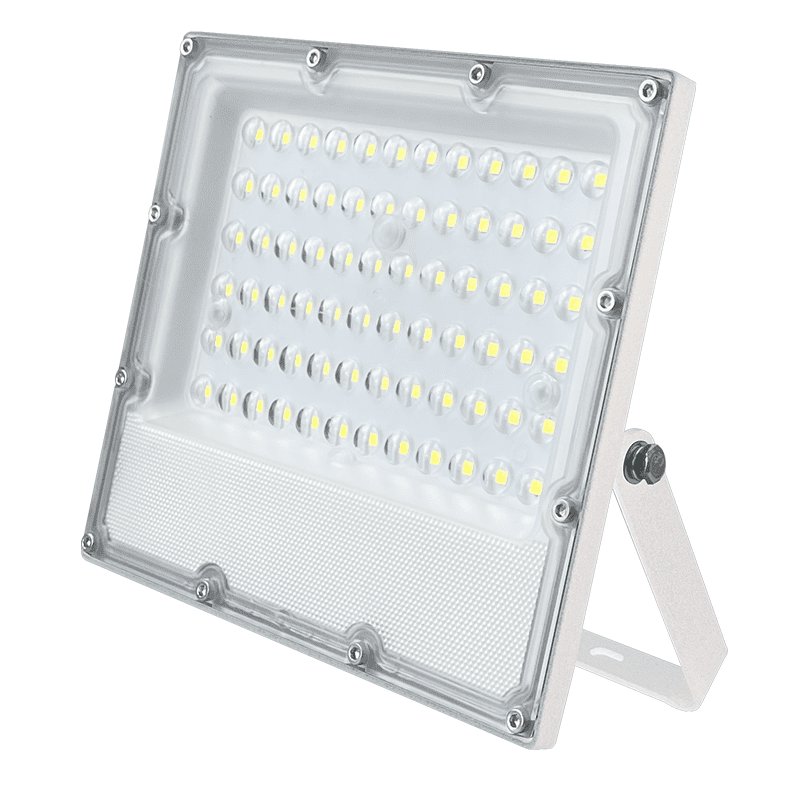 Led White Smd Flood Luminaire Ip65 50W 4000K 6000Lm 100-277V Ra80 Ik08 5Yrs Breathing Valve