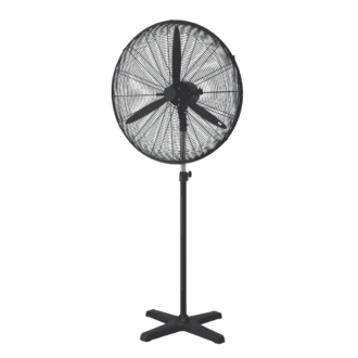 Ανεμιστηρασ Ορθοστατη Βιομηχανικοσ,Τηλεχειριστηριο, Αλουμινιο, Μαυροσ Με 3 Μαυρα Πτερυγια,Φ6,Ac160W