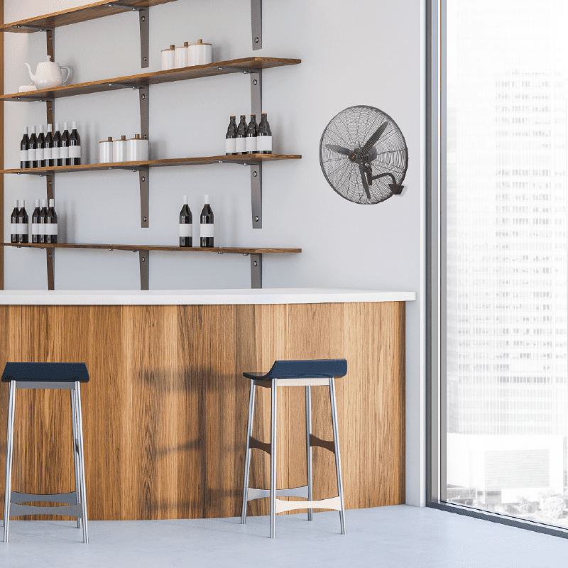 Ανεμιστηρασ Επιτοιχοσ Βιομηχανικοσ, Τηλεχειριστηριο, Αλουμινιο, Μαυροσ 3 Μαυρα Πτερυγια, Φ50, Ac 110 - Image 2