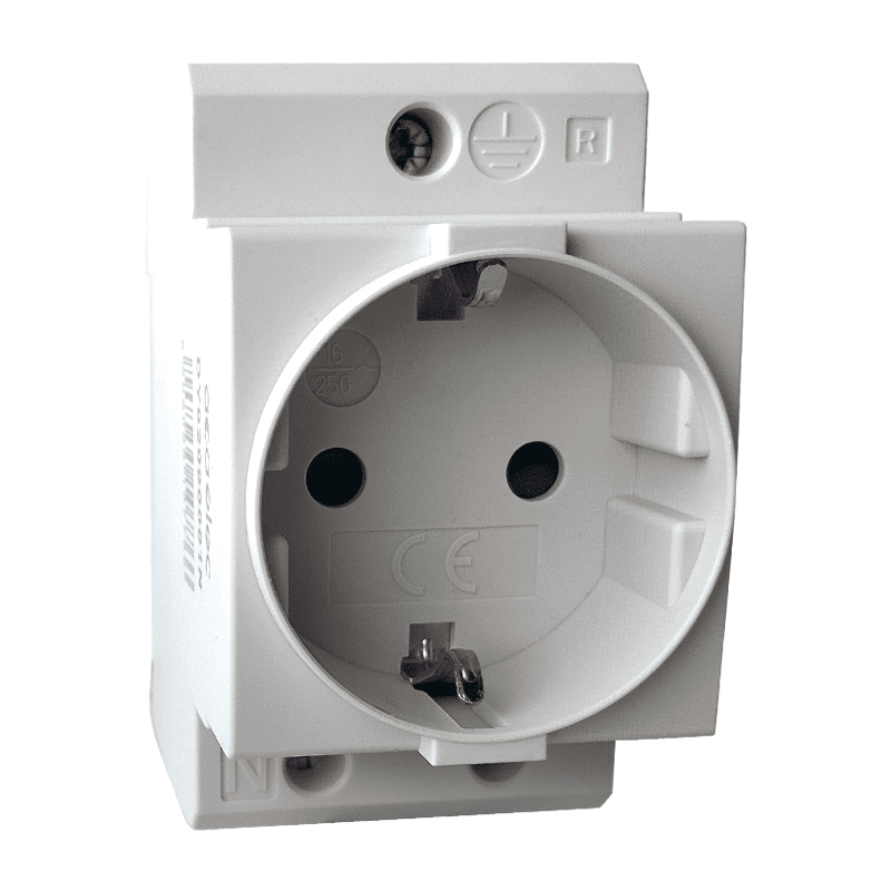 Din Rail Socket Schuko-2P+E 16A 2,5M
