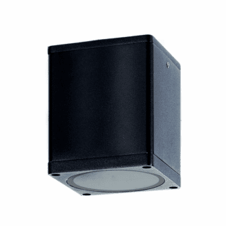 Gu10  Square Ceiling Luminaire 230V Ac Black Ip65 Gu10 Max.35W