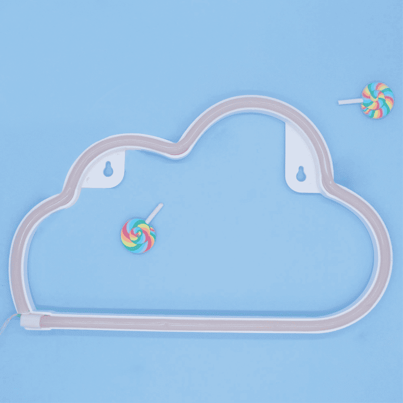 Συννεφο, 48 Neon Led Λαμπακια Με Μπαταρια (3Xaa)/Usb, Θερμο Λευκο, Ip20, 29.5X2X18.5Cm - Image 2