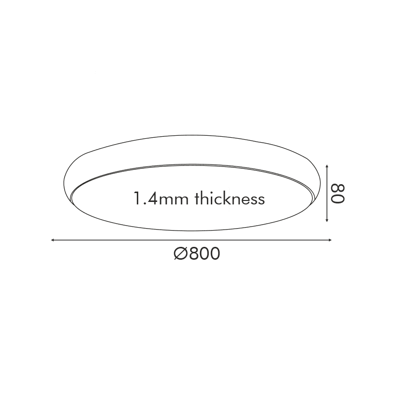 Οροφησ Φ/Σ Led 70W 5600Lm Μαυρο Μετ/Κο D80Xh8Cm Kallista - Image 3