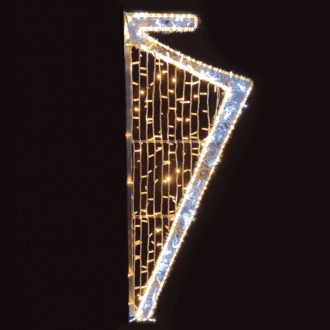 Harp 360Led Σχεδ 9,6M Μονοκ Φωτοσ 6,4M Λαμπ Σειρα Θερμο & Ψυχρο Λευκο Σταθ Ip65 150X60 Cm 1,5M Καλ.