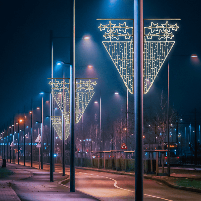 6 Stars Waterfall 464Led Επιστηλ Σχεδ. 8M Μονοκ 9,6M Λαμπ Σειρα Θερμο Σταθ Ip65 180X90 Cm 1,5M Καλ. - Image 2