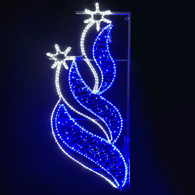 2 Bethlehem Stars Αριστερο 628Led-15M Μονοκ Φωτ 9,6M Λαμπ Σειρ Μπλε&Ψυχρ Σταθ Ip65 180X80Cm 1,5M Καλ