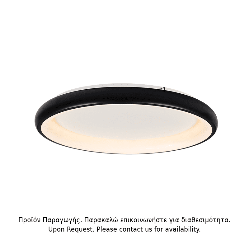 Υ/Κ Οροφησ Φ/Σ Led 100W Dimmer 3000K 7010Lm Μαυρο Μεταλλικο D81Xh8,5Cm Diana