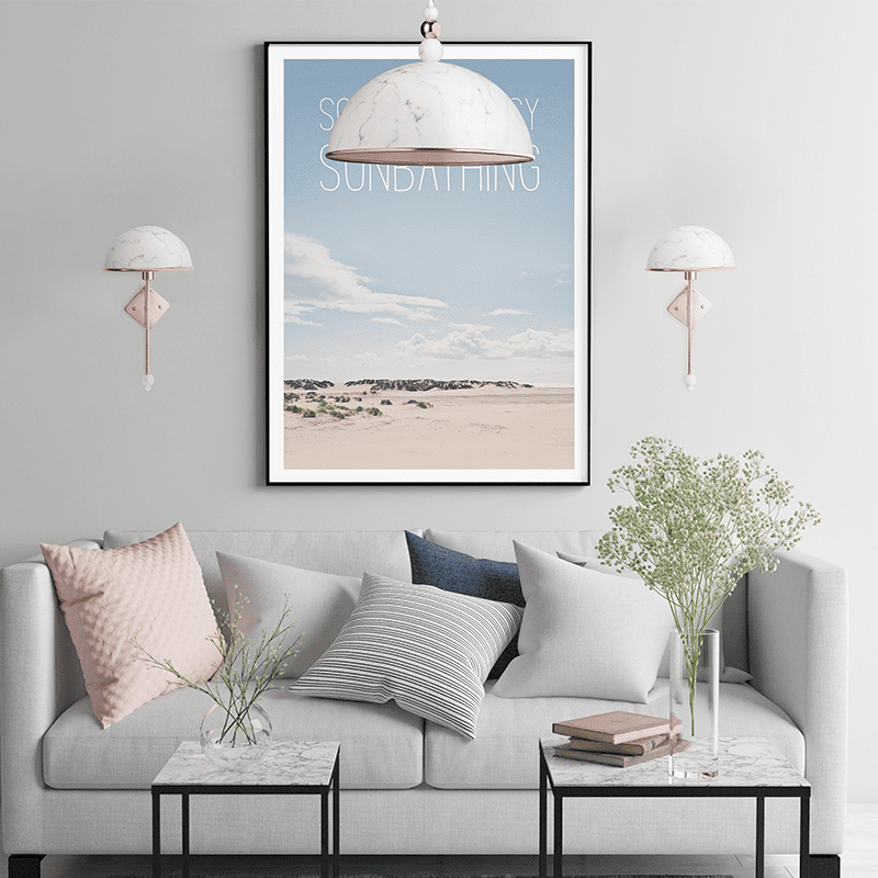 Υ/Κ Κρεμαστο Φ/Σ 1Χε27 Χρωμα Μαρμαρο - Χαλκινο Σκελετο Manhattan - Image 3