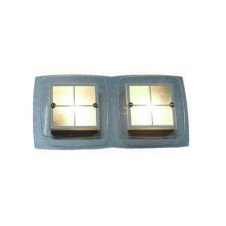 Υ/Κ Πλαφονιερα Διπλη 22198 Διπλο Γυαλι Τετραγωνο