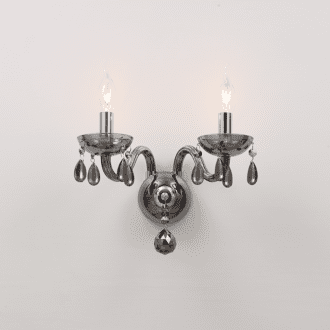 Επιτοιχο Φ/Σ 2Χε14 Φιμε Κρυσταλλο+Χρωμιο Μεταλλο 38X31Cm Tulia