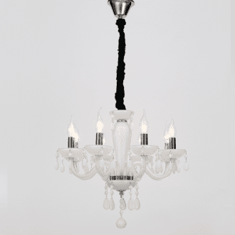 Κρεμαστο Φ/Σ 8Χε14 Λευκο Κρυσταλλο+Χρωμιο Μεταλλο Φ49Χη168Cm Tulia