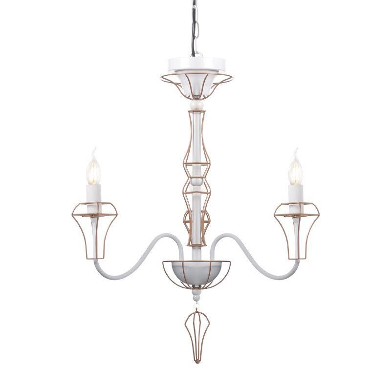 Κρεμαστο Φ/Σ 3Χε14 Μεταλλικο Λευκο+Χρυσο Συρμα Φ55Χη109Cm