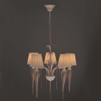 Κρεμ Φ/Σ5Χε14Μεταλ Λευκ-Χρυσ+Αμπ+Γυαλ+Αλυσ Rosegold Φ61Χη102 Palermo