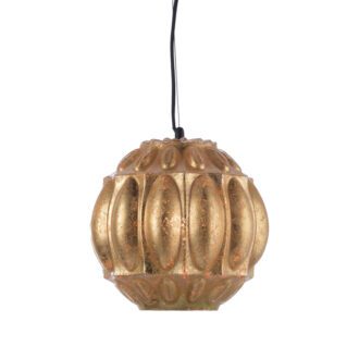 Κρεμαστο Φ/Σ 1Χε27 Γυαλι Φυλλα Χρυσου Φ25Χη120Cm