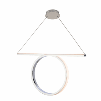 Κρεμαστο Φ/Σ Led 32W 3000K 1920Lm Χρωμιο Αλουμινιο 64Χ17Χη120Cm Zero