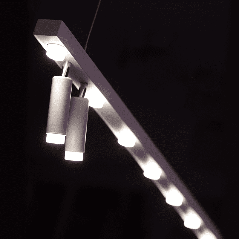 Κρεμαστο Φ/Σ Led 30W Cob Λευκο Αλουμινιο 3000K 2700Lm 120X4Xh139Cm Magneto - Image 2