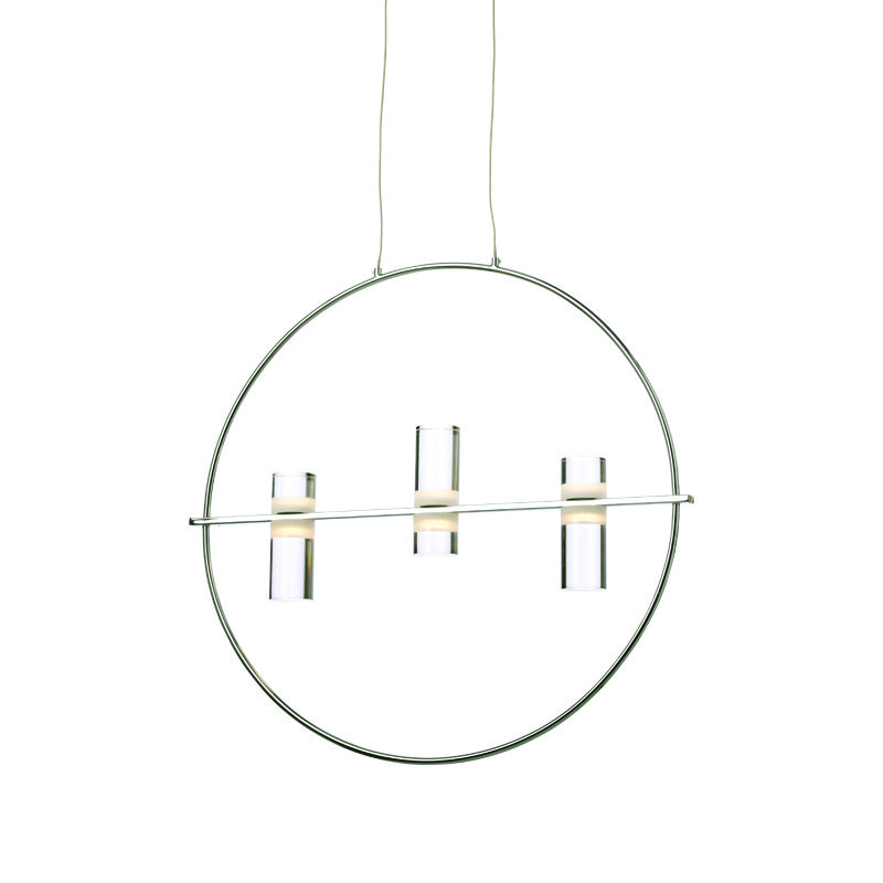 Κρεμαστο Φ/Σ Led2835 12W Χρωμιο Αλουμινιο 3000Κ 1080Lm D53Xh173Cm Ionian