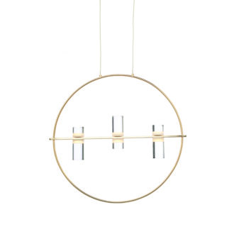 Κρεμαστο Φ/Σ Led2835 12W Χρυσο Αλουμινιο 3000Κ 1080Lm D53Xh173Cm Ionian