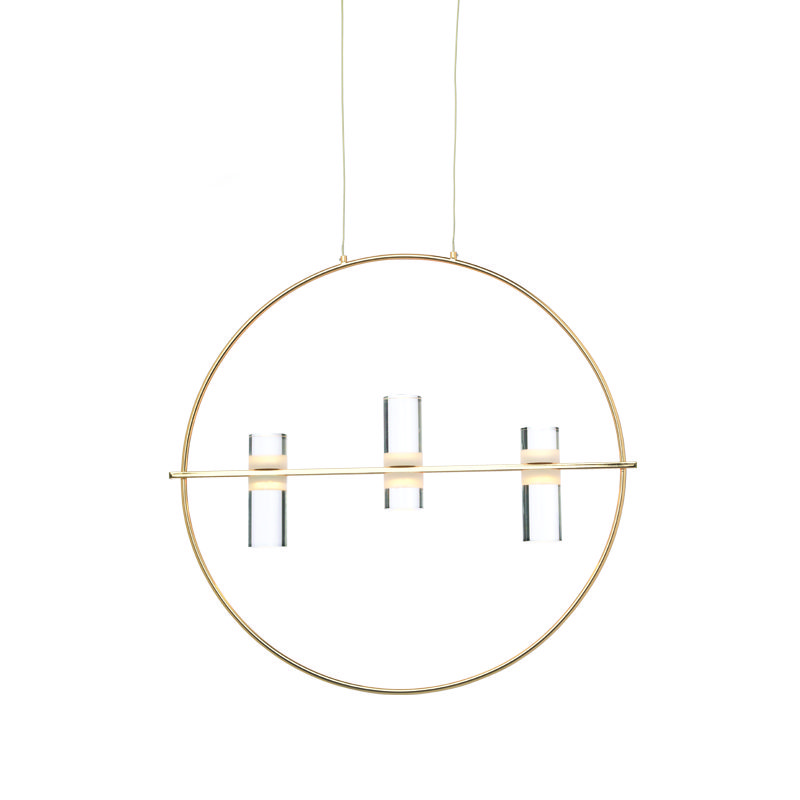 Κρεμαστο Φ/Σ Led2835 12W Χρυσο Αλουμινιο 3000Κ 1080Lm D53Xh173Cm Ionian