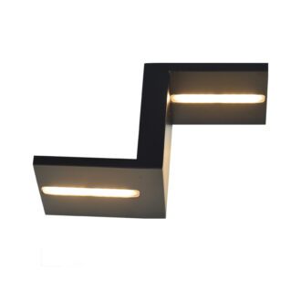 Επιτοιχιο Φ/Σ Led Upside Tetris Μαυρο 2Χ4W 230V 3000K 30000H