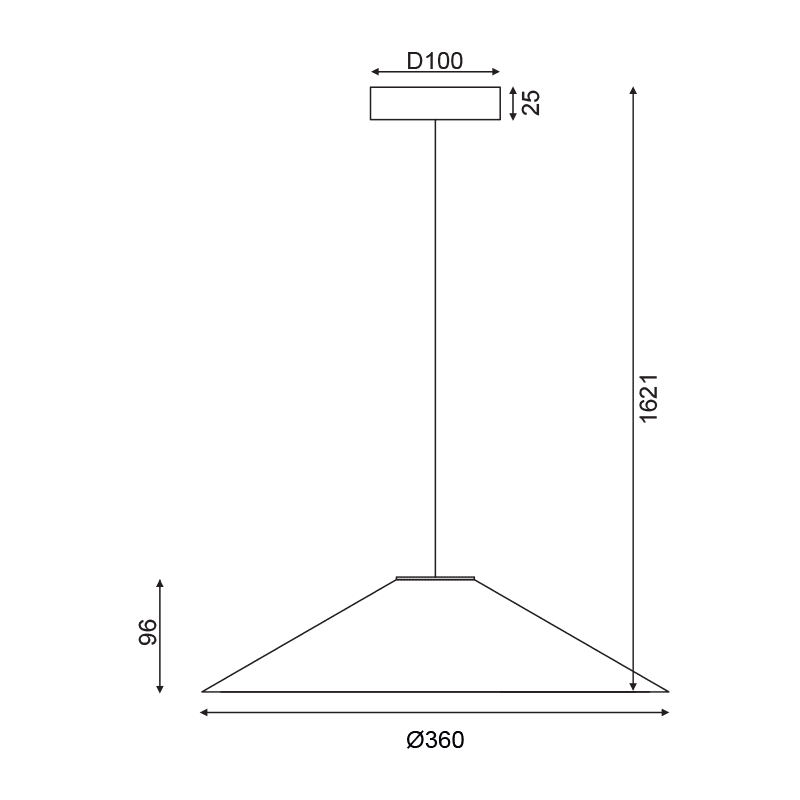 Κρεμαστο Φ/Σ 1Χ Gx53 Walnut Ξυλο D36Xh160Cm Nairobi - Image 2