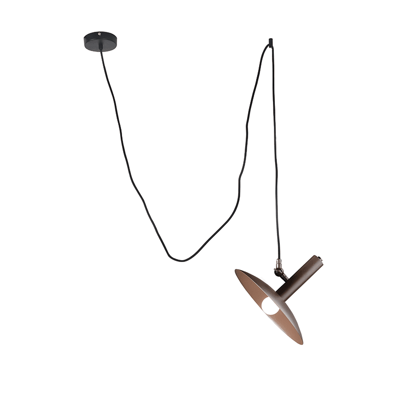 Κρεμαστο Φ/Σ 1Χe14 Καφε Μεταλλικο D25Xh220Cm Wakanda