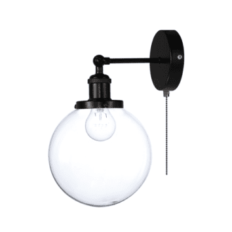 Επιτοιχο Φ/Σ 1Χε27 Μαυρο Μεταλλο+Γυαλι Φ20Χη38Cm Taro