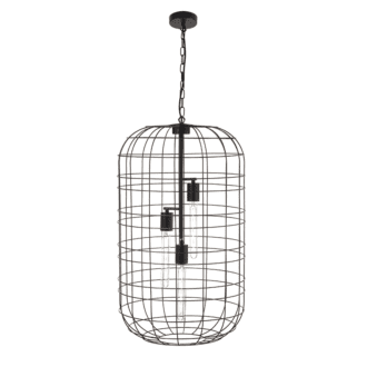 Κρεμαστο Φ/Σ 3Χε27 Μεταλλικο Μαυρο Φ43Χη120Cm Prometheus