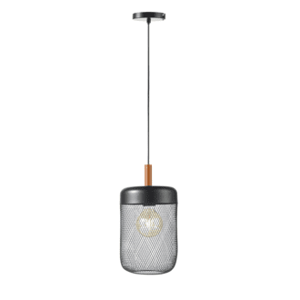 Κρεμαστο Φ/Σ 1Χε27 Μαυρο Μεταλλικο+Ξυλο D20Xh154Cm Parot