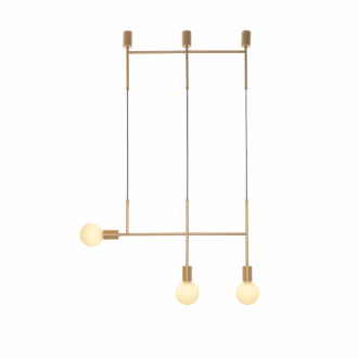 Κρεμαστο Φ/Σ 3Χε27 Χρυσο Μεταλλικο 64X4X110Cm Kyoto