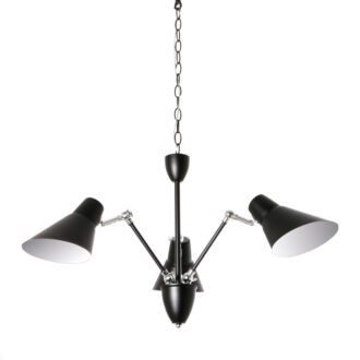 Κρεμαστο Φ/Σ 3Χε27 Μεταλλικο Μαυρο/Χρωμιο Φ72Χη120Cm