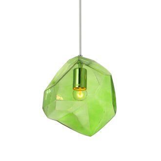 Κρεμαστο Φωτιστικο 1Χε27 Πρασινο Γυαλι Φ25Cm