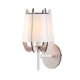 Επιτ Φ/Σ 1Χe27 Λευκ Πλασ+Μετ+Αποχρ.ανοιχ Ξυλ Mdf 17Χ21X32,5